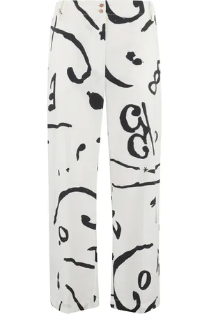 ALYSI Pantalon à imprimé abstrait