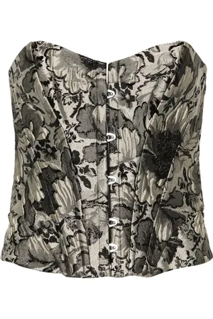 CARINE GILSON Corset à fleurs en brocart