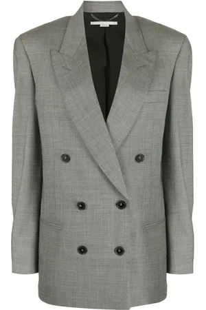 Stella McCartney Blazer croisé à revers crantés