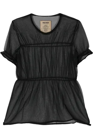UMA WANG Blouse en satin à détail de nœud