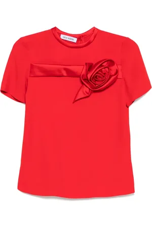 DICE KAYEK T-shirt à rose brodée