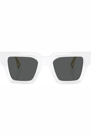 VERSACE Lunettes de soleil carrées à logo embossé