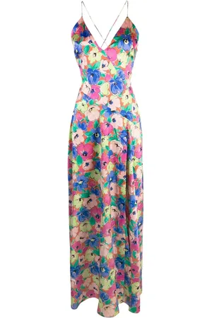 ROTATE Robe longue à fleurs