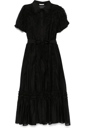 CENERE GB Robe mi-longue à volants