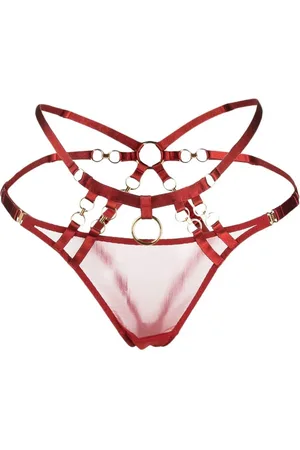 BORDELLE Culotte satinée Kleio à design ouvert