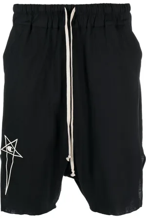 Rick Owens Short en cootn biologique à logo brodé