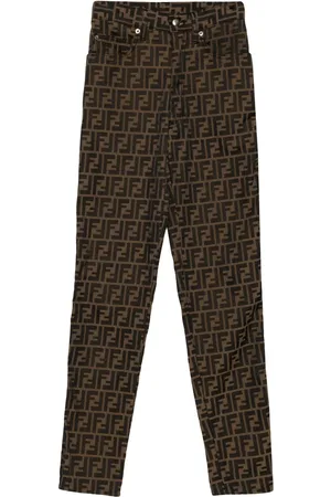 Fendi Jean droit Zucca en jacquard