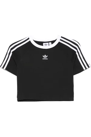 adidas T-shirt crop à trois bandes signature
