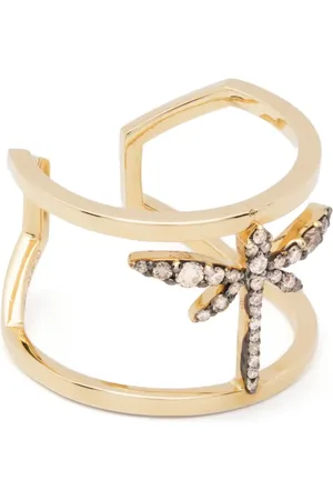 ANAPSARA Bague Mini Dragonfly en 18ct pavée de diamants
