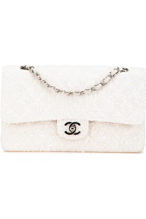 CHANEL Sac porté épaule en tweed à rabat (2003-2004)