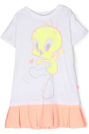 Billieblush Robe imprimée Tweety à ourlet plissé