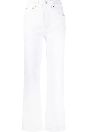 RE/DONE Jean droit à taille haute