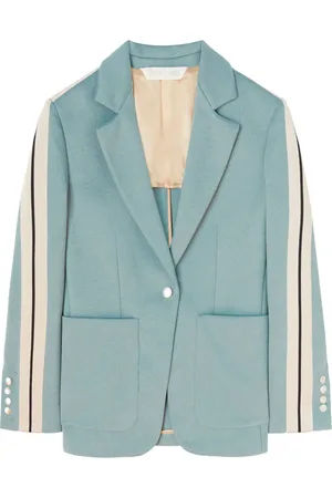 Palm Angels Blazer boutonné à bandes contrastantes