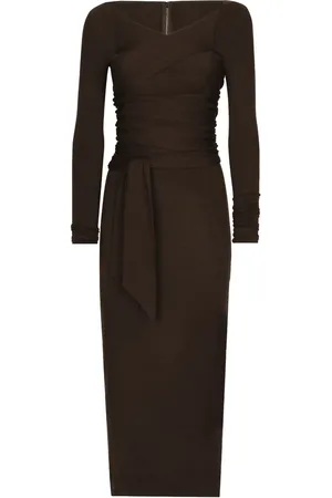 Dolce & Gabbana Robe mi-longue à design portefeuille