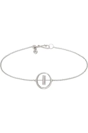 ANNOUSHKA Bracelet en or blanc 18ct à initiale I ornée de diamants