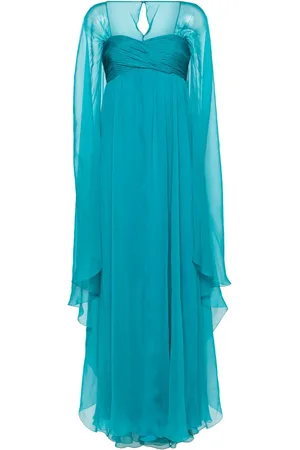 Alberta Ferretti Robe longue à design de cape