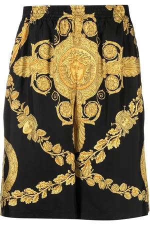 VERSACE Short en soie à imprimé Barocco