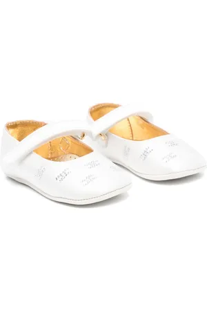 Elisabetta Franchi Chaussures de pré-marche à logo strassé