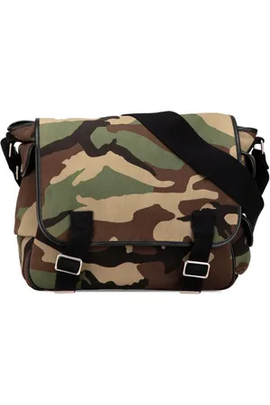 Saint Laurent Sacoche Messenger Bag en toile à motif camouflage (2015)