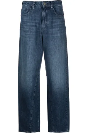 Emporio Armani Pantalon ample court à taille haute