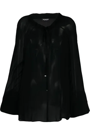 Dondup Blouse mi-transparent à col noué
