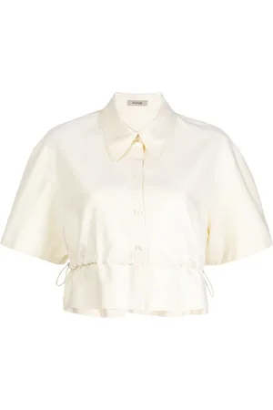 SYSTEM Chemise en coton à lien de resserrage