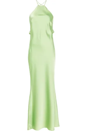 ACTUALEE Robe en satin à coupe longue