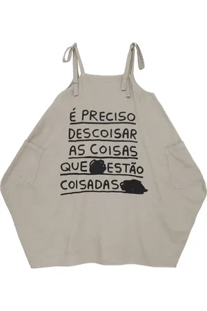 Uma Raquel Davidowicz Robe à slogan imprimé