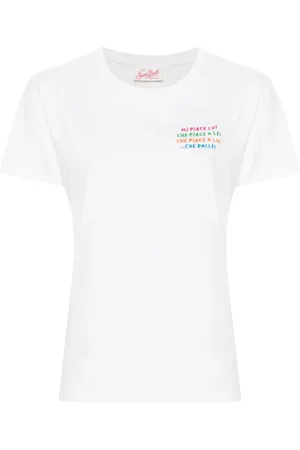 MC2 SAINT BARTH T-shirt Emilie à slogan brodé