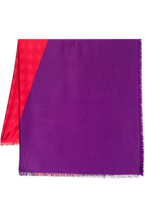 Saint Laurent Foulard en soie à design colour block (années 1980)