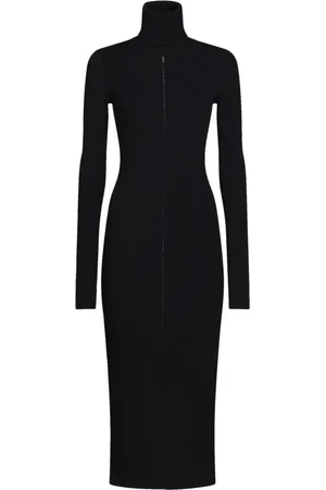Marni Robe mi-longue nervurée à col roulé