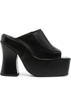 ECKHAUS LATTA Mules en cuir à plateforme 130 mm