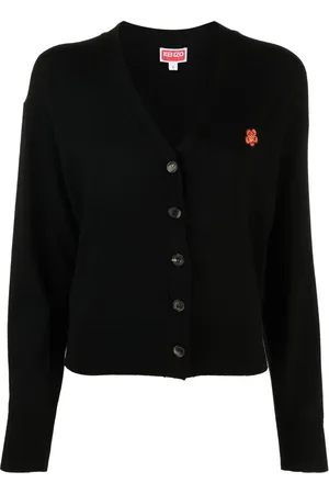 Kenzo Cardigan en laine Boke Flower à broderies