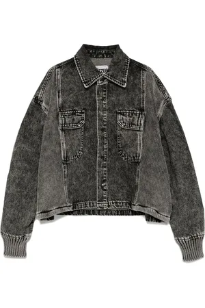 Izzue Veste en jean à empiècements contrastants