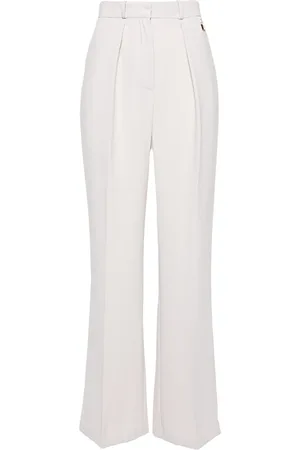 Elisabetta Franchi Pantalon droit à design plissé