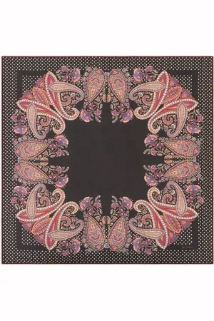 Etro Foulard en soie à imprimé cachemire