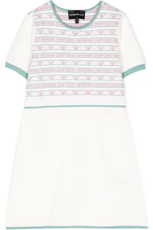 Emporio Armani Robe mi-longue à logo intarsia