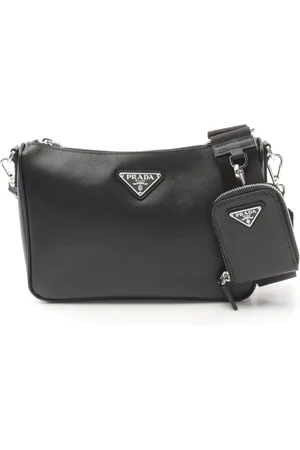 Prada Sac porté épaule à plaque logo (années 2010)