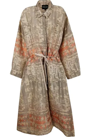 Giorgio Armani Manteau long en jacquard