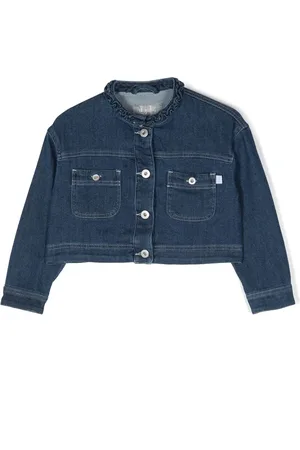 Il gufo Veste en jean à col volanté