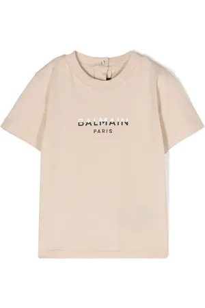 Balmain T-shirt en coton à logo imprimé