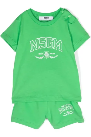 Msgm Ensemble haut-short en coton à logo imprimé