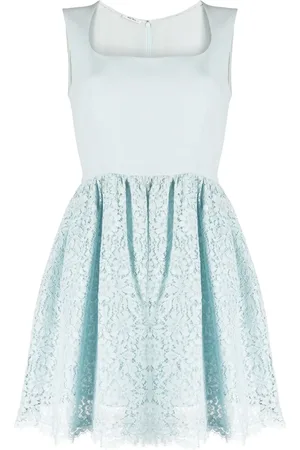 Miu Miu Robe ornée de dentelle à coupe courte