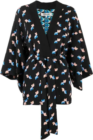 Diane von Furstenberg Veste en soie à imprimé graphique