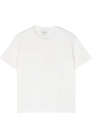 Fendi T-shirt en coton à logo brodé