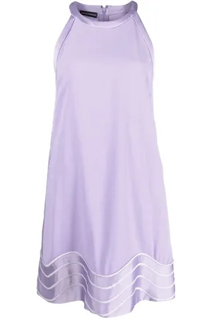 Emporio Armani Robe droite à motif vague