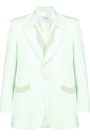 Casablanca Blazer boutonné à bords nervurés