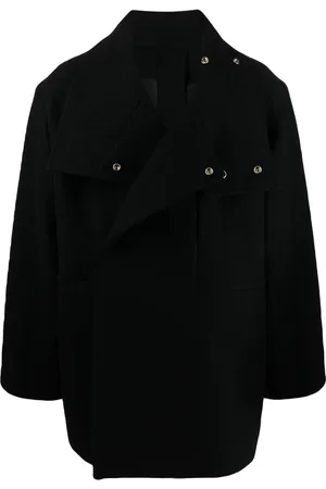 Rick Owens Manteau en laine vierge à boutonnière croisée