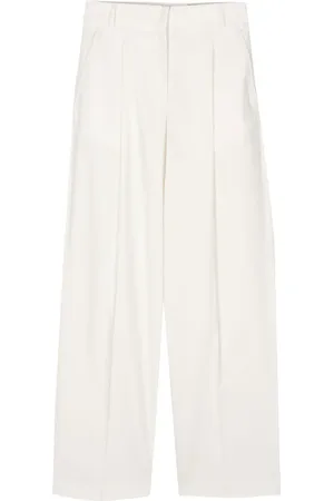 OFFICINE GENERALE Pantalon droit à design plissé