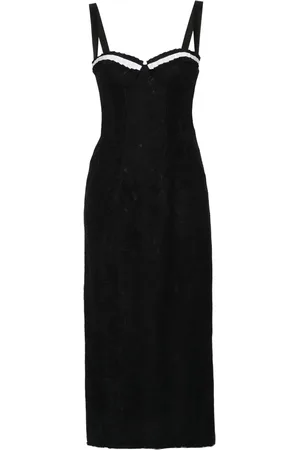 Moschino Robe mi-longue à fleurs en dentelle